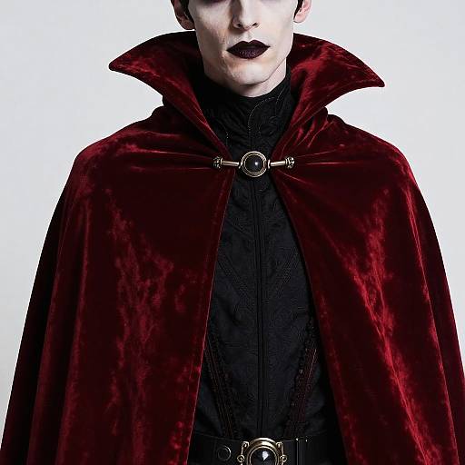 Sinister Vampiric Noble in Velvet Cloak
