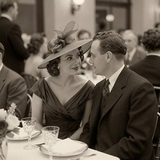 Elegant 1940s Easter Parade Couple