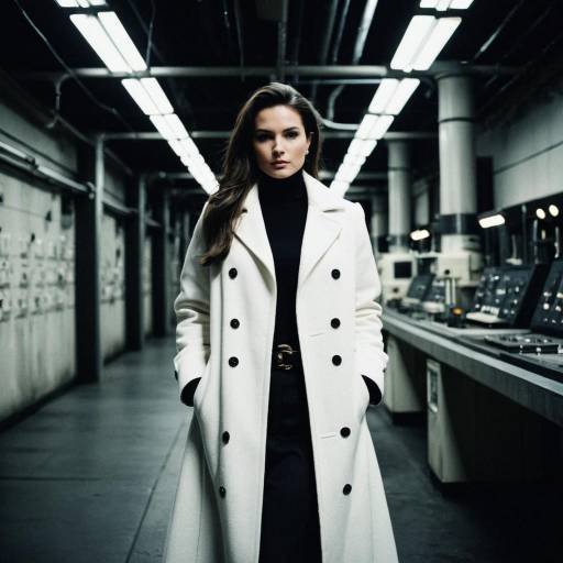 Confident Woman in White Coat in Underground Laboratory