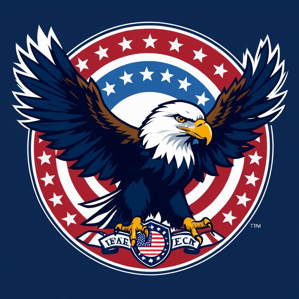 Vintage Bald Eagle Logo Design