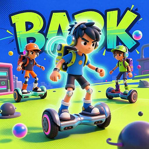 Futuristic Hoverboard Urban Fantasy