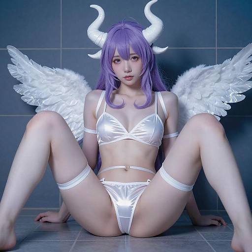 Angel Cosplay with Purple Hair