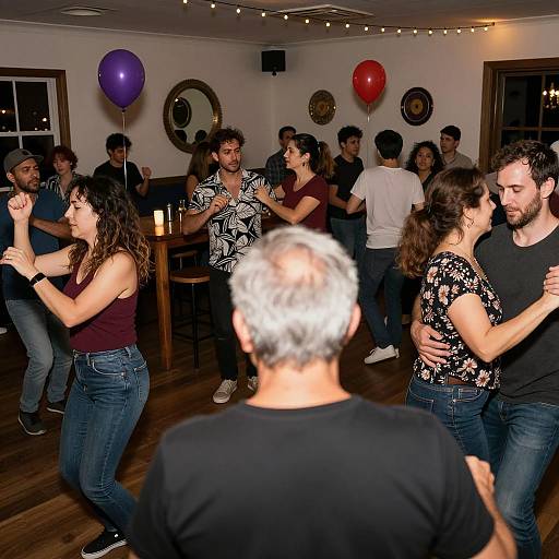 Vibrant Dance Scene in Cozy Ambiance