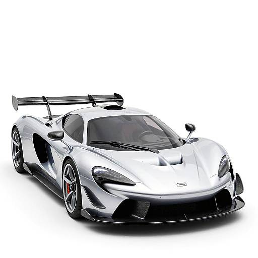 Futuristic Silver Sports Car Rendering