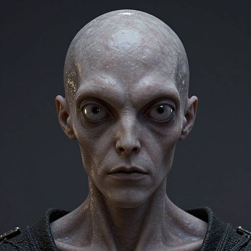Intimidating Roswell Gray Alien Cultist