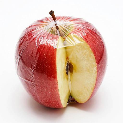 Close-Up of Wrapped Apple Slice