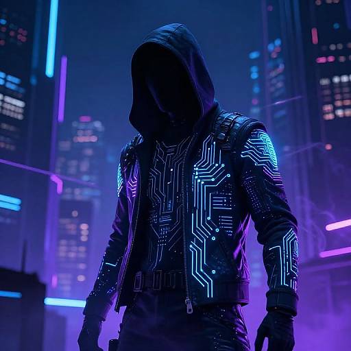 Futuristic Cyberpunk Digital Entity