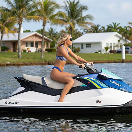 Woman Jet Skiing in Clearwater
