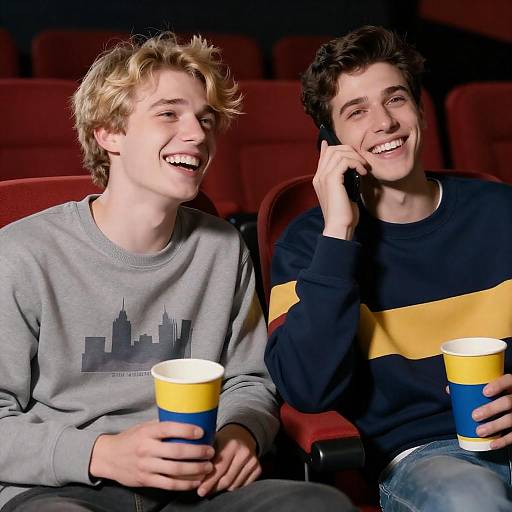 Joyful Moments at the Movie Theater