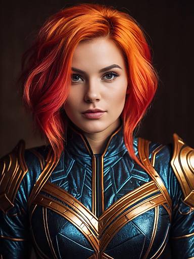 Close-Up Lavagirl Costume Headshot