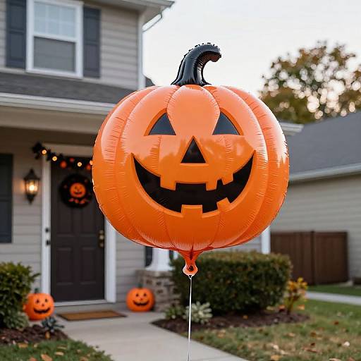 Whimsical Floating Jack-O'-Lantern Balloon