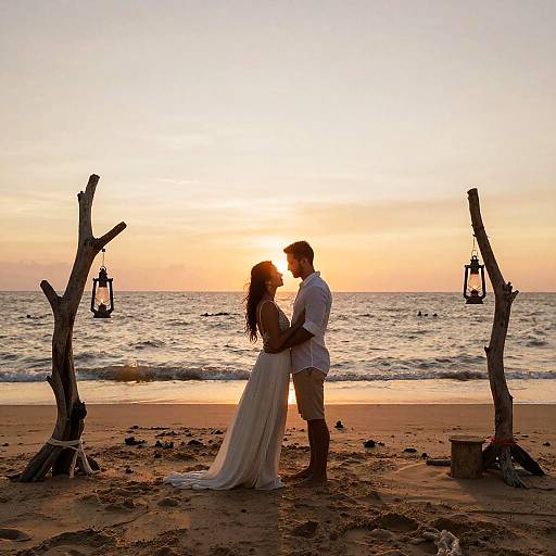 Sunset Beach Bohemian Wedding