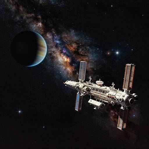 Epic Space Station Docking Scene