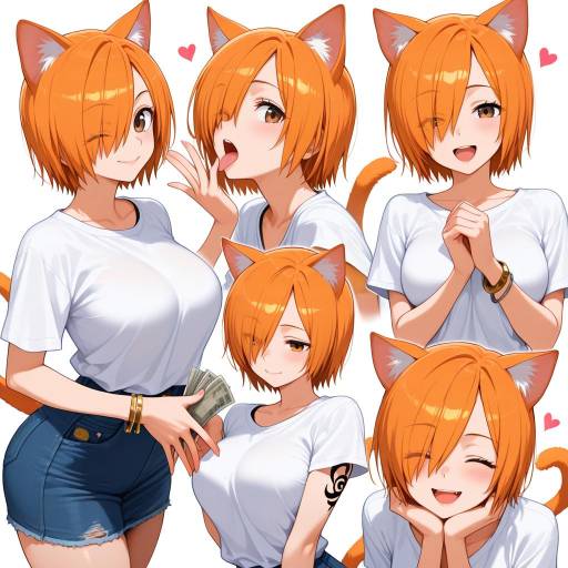 Sanji-Inspired Cat Girl Character Design