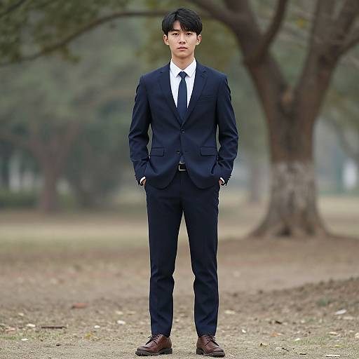 Casual Formal Male Portrait Outdoors