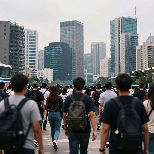 Realistic Cyber-Deco Urban Collage