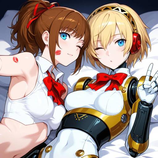 Yuri Android Aigis with Girls