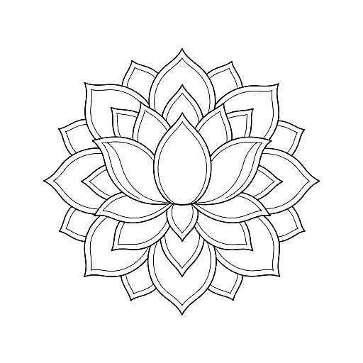 Elegant Lotus Flower Mandala Design