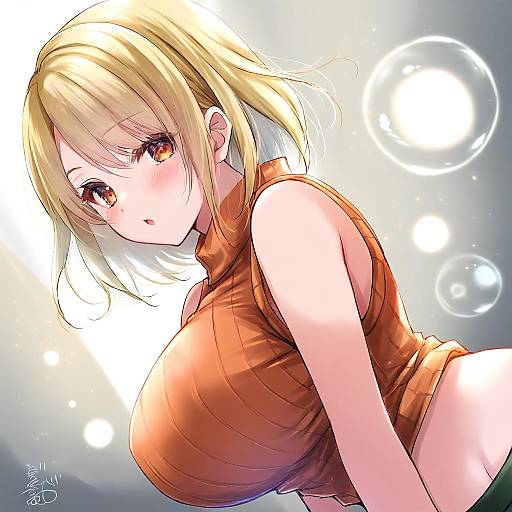 Illustration of Ashley graham, resident evil in the style of Mashiro yukiya