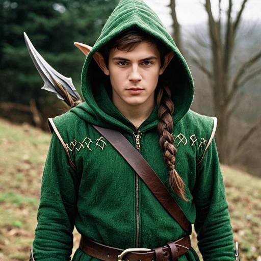 Mischievous Elf in Stylish Outdoor Outfit