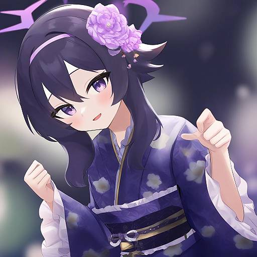 Illustration of Haruka (new year) (blue archive), blue archive in the style of Yoshizawa tsubaki