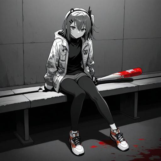 Intense Portrait of a Resilient Girl