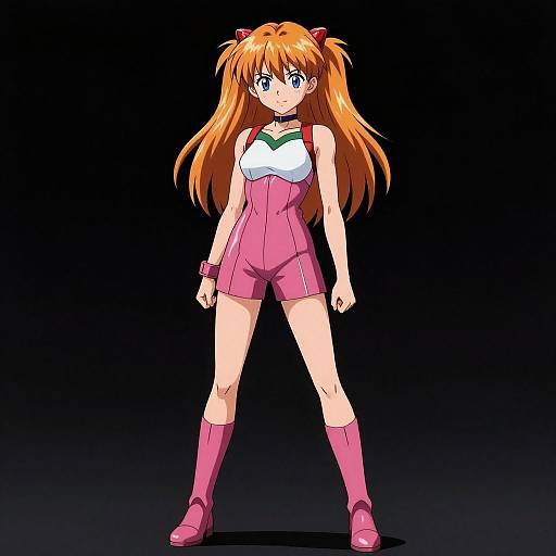 Digital anime-style drawing of Asuka Langley Soryu from 