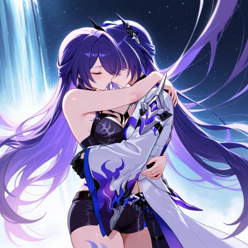 Ethereal Cowboy Embrace in Moonlight