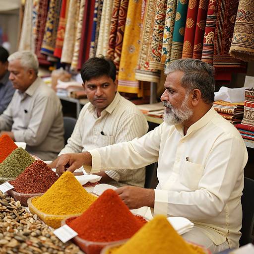 Indian Bearded Men at Craft Market