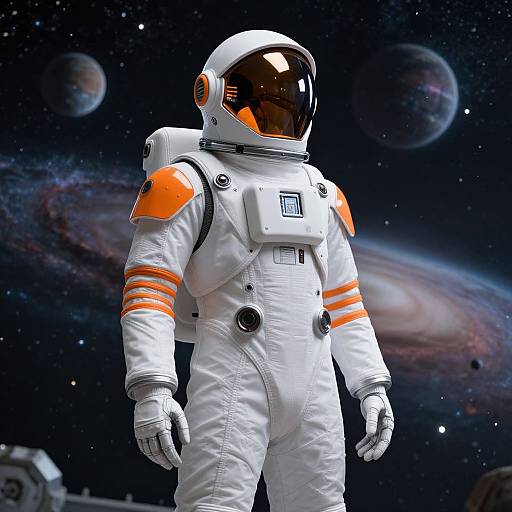 Futuristic Mannequin in Space Suit