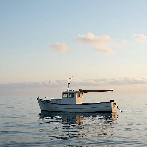 Serene Fishing Boat at Dawn