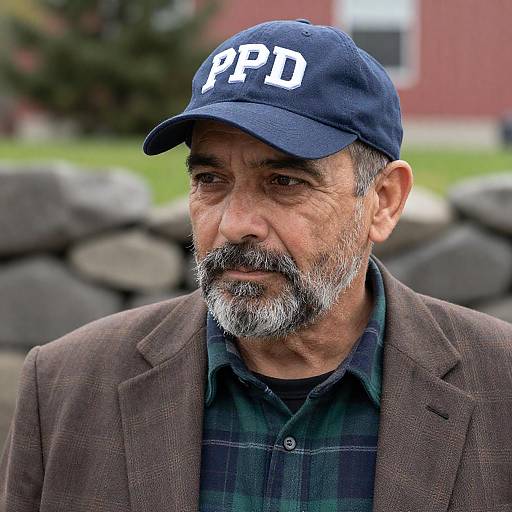 Serious Middle-Aged Man Outdoors