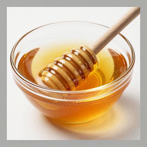 Close-Up of Glass Bowl with Honey