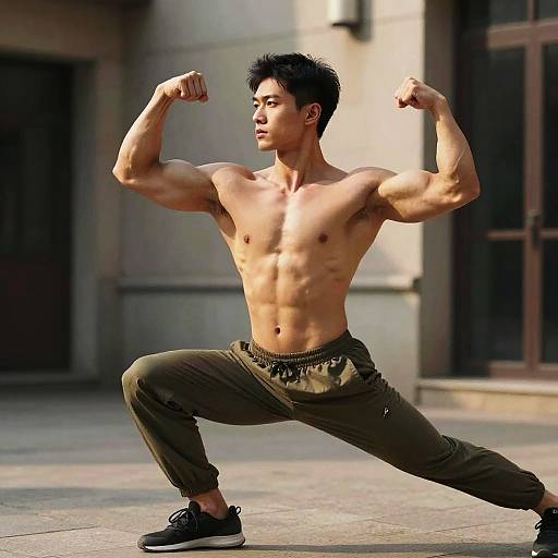 Ideal Male Fitness Model Pose