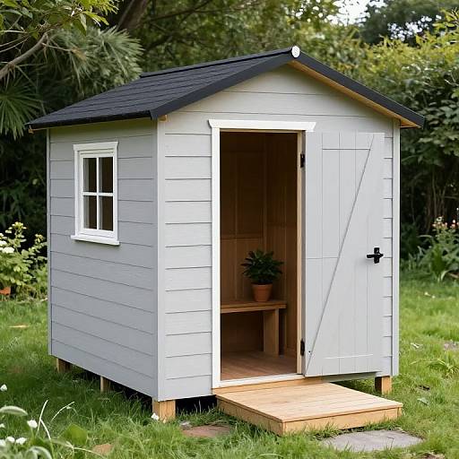 Cozy Wooden Shed with Z-Door