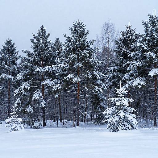 Serene Winter Forest at Dawn