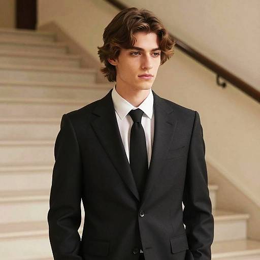 V-Cut Layers Hairstyle on Model