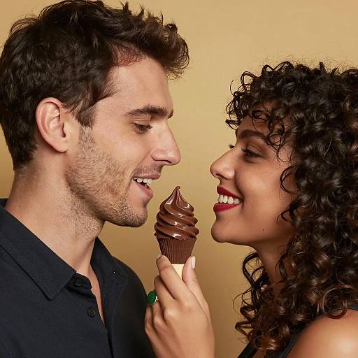 Intimate Couple Sharing a Sweet Moment