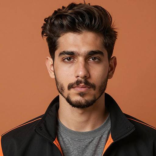 Focused Portrait of a Young Man