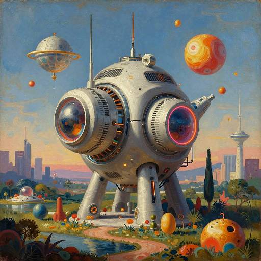 Surreal Futuristic Landscape Art