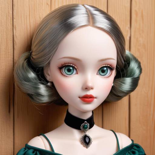 Realistic Portrait of an Elegant Doll