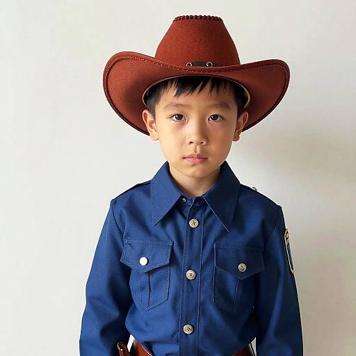 Boy in Sheriff Cowboy Costume