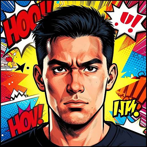 Comic Book Style Intense Portrait