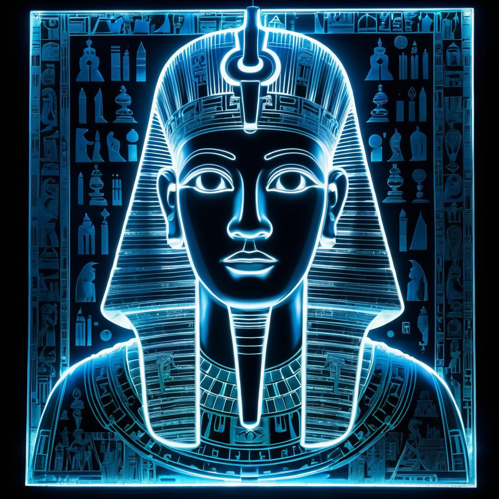 Shimmering Glass Pharaoh Portrait