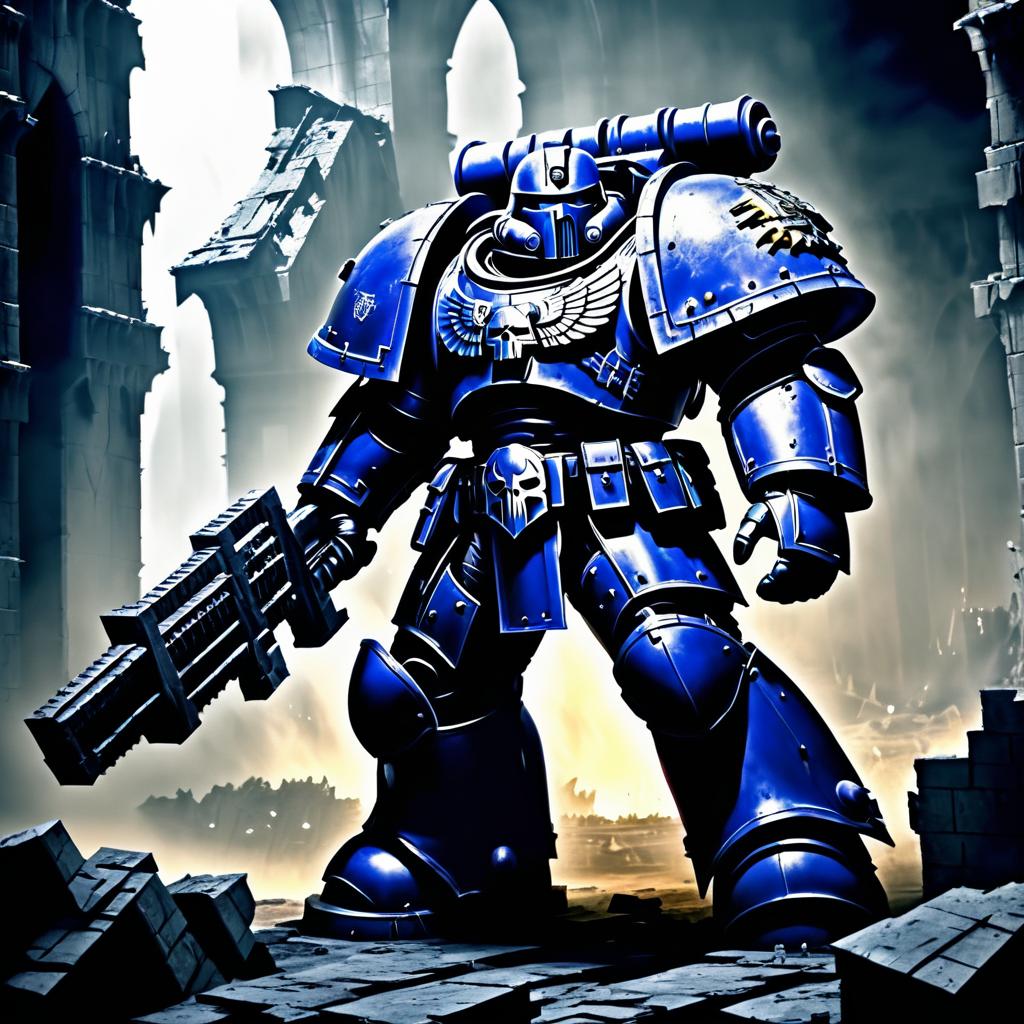 Grimdark Space Marine in Siege Armor