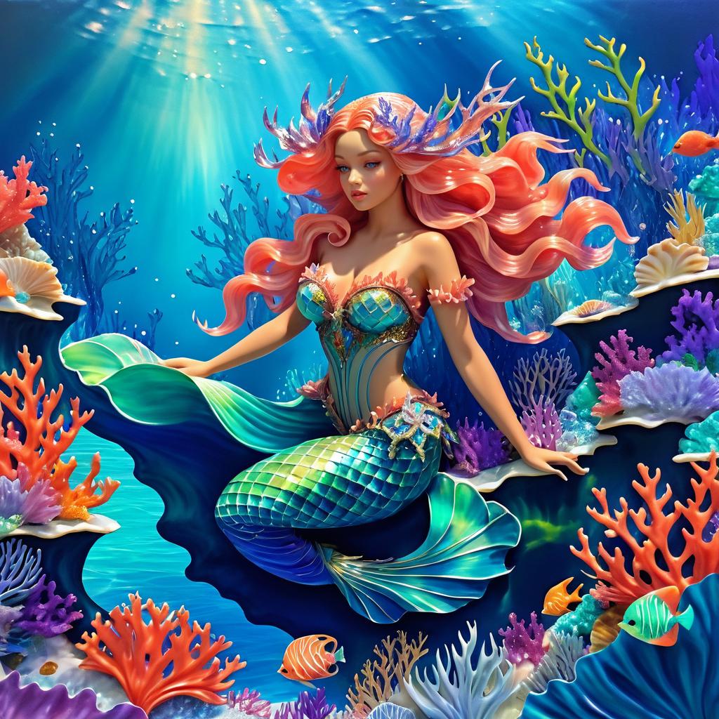 Enchanting Mermaid in Coral Reef