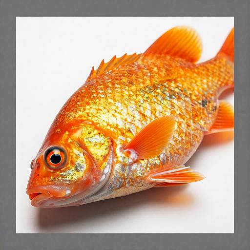 Close-Up Vibrant Orange Fish Photo