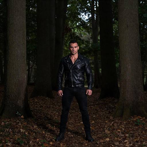 Confident Man in a Dark Forest