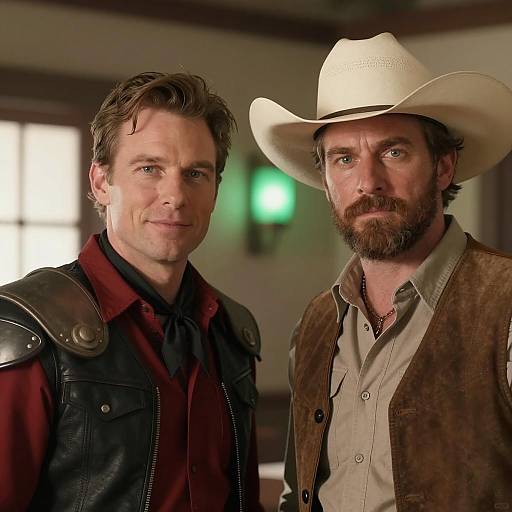 Stylish Duo in a Room Setting