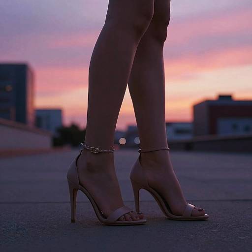 Stylish Legs in Urban Sunset